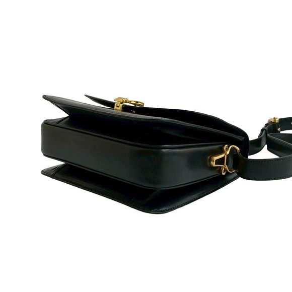 CELINE Triomphe Logo Hardware Calfskin Leather Shoulder Bag/Pochette/Sacoche - Picture 8 of 9